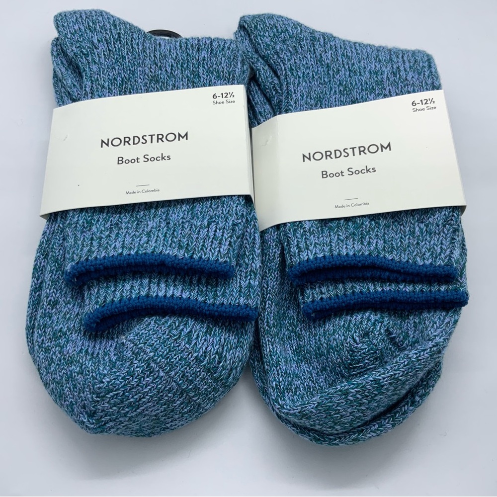 (2) Nordstrom Blue Boot Socks for Men
